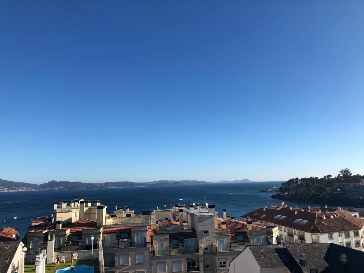 Enjoy Sanxenxo,200M Playa, Balcon Vistas Cies, Piscina & Terraza Azotea,2 Plazas Garaje, 2 Banos, Muy Luminoso, Muy Tranquilo,Muy Equipado, Centrico Appartement Buitenkant foto